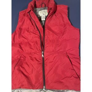 Eddie Bauer Women's Goose Down Red Puffer Vest, Small, Fall/winter Wear